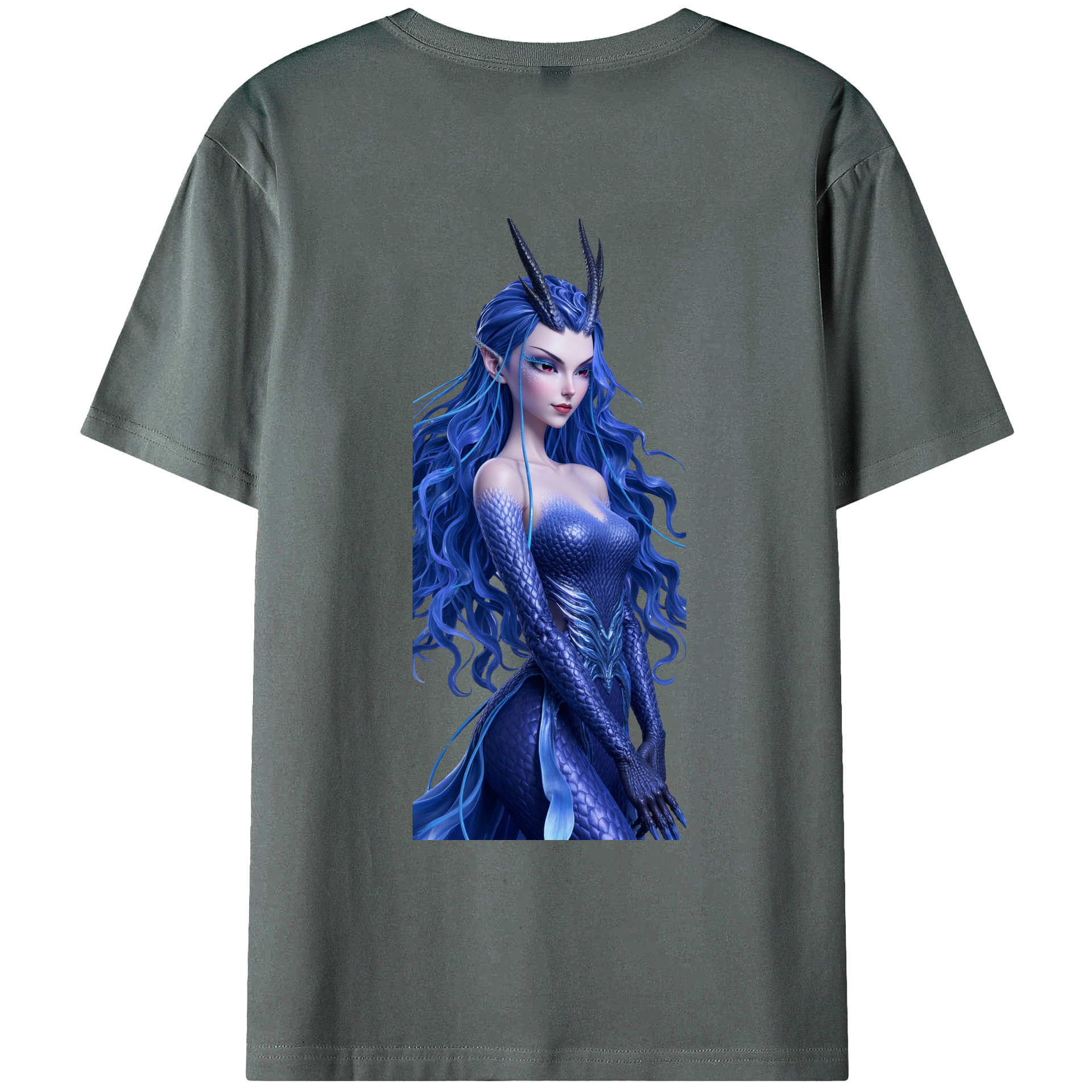 （画像用） Ne Zha 2 ナタ 魔童の大暴れ 綿100％ メンズ半袖Tシャツ（バックプリント） 通気性